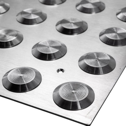 Tactile Indicator Plate – Stainless Steel 300x300mm, P5 Slip Rated