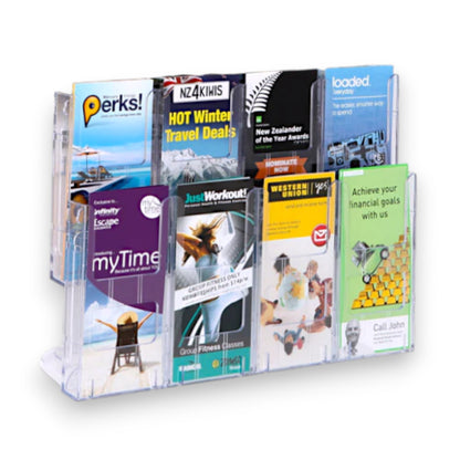 8xDL Wall Mount Brochure Holders Lit Loc