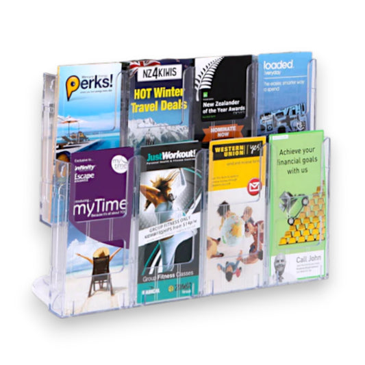 8xDL Wall Mount Brochure Holders Lit Loc