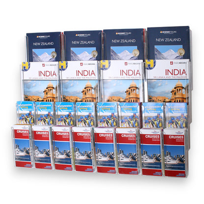 8xA4 & 16xDL Wall Mount Brochure Holders Lit Loc