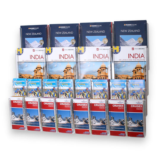 8xA4 & 16xDL Wall Mount Brochure Holders Lit Loc