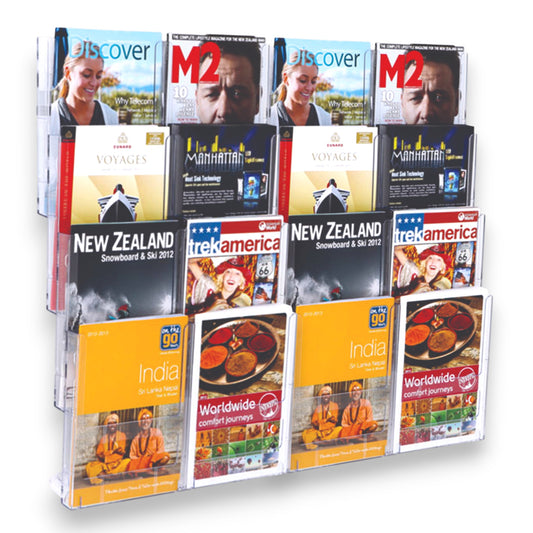 16xA4 Wall Mount Brochure Holders Lit Loc
