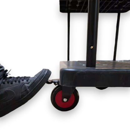 Heavy Duty Double Layer Utility Trolley with Brakes – 600kg Load 1100×650mm